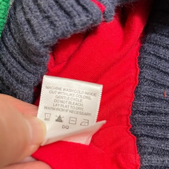 Hanna Andersson Striped Multicolor Knit Button Hoodie Sweater - Picture 8 of 9